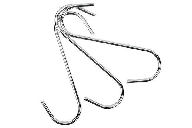 Benson S-Haken 100 mm – Set van 3 – Verchroomd Metaal