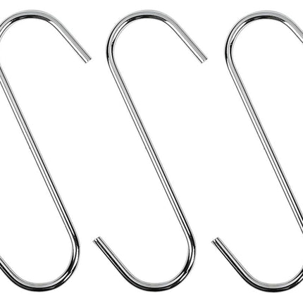 Benson S-Haken 100 mm – Set van 3 – Verchroomd Metaal