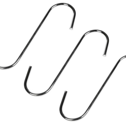 Benson S-Haken 100 mm – Set van 3 – Verchroomd Metaal