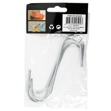 Benson S-Haken 100 mm – Set van 3 – Verchroomd Metaal