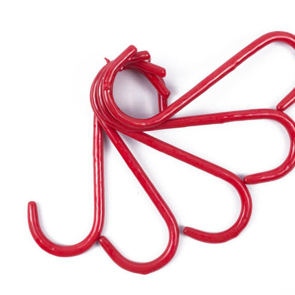 Benson S-Haken 120 mm – Set van 5 – Rood Geïsoleerd