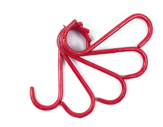 Benson S-Haken 120 mm – Set van 5 – Rood Geïsoleerd