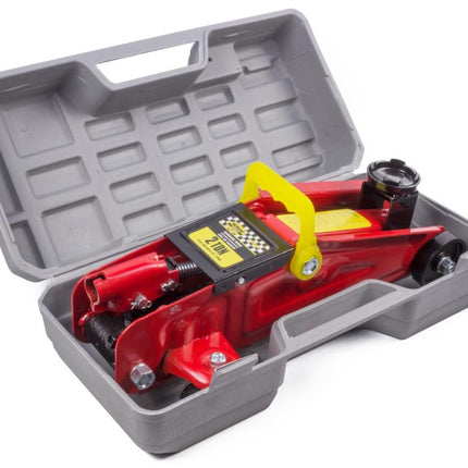 Benson Hydraulische Garagekrik – 2 Ton – Inclusief Kunststof Koffer – Verrijdbaar