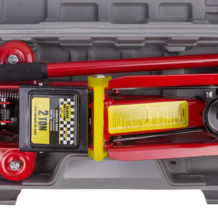 Benson Hydraulische Garagekrik – 2 Ton – Inclusief Kunststof Koffer – Verrijdbaar