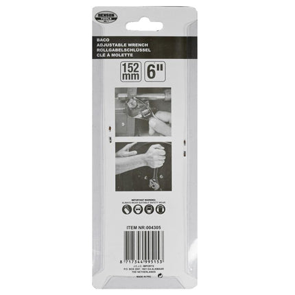 Benson Verstelbare Moersleutel - 6" (15 cm) - Chroom-Vanadium - Schaalverdeling