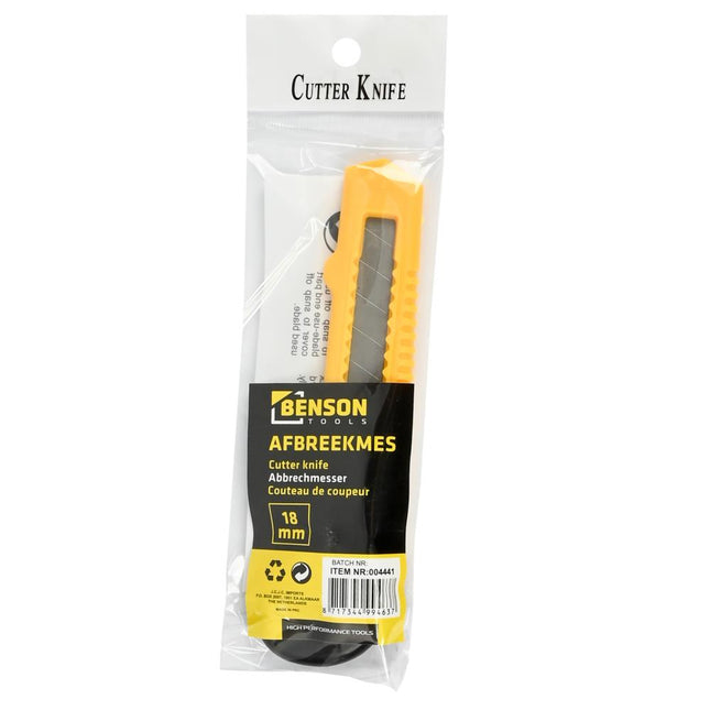 Benson Afbreekmes - 18 mm - Ergonomisch - Met Messenmagazijn