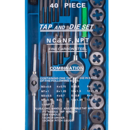 Benson Tap- en Snijset - 40-delig - M3 t/m M12 - Inclusief Opbergkoffer