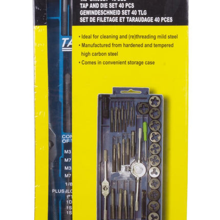 Benson Tap- en Snijset - 40-delig - M3 t/m M12 - Inclusief Opbergkoffer