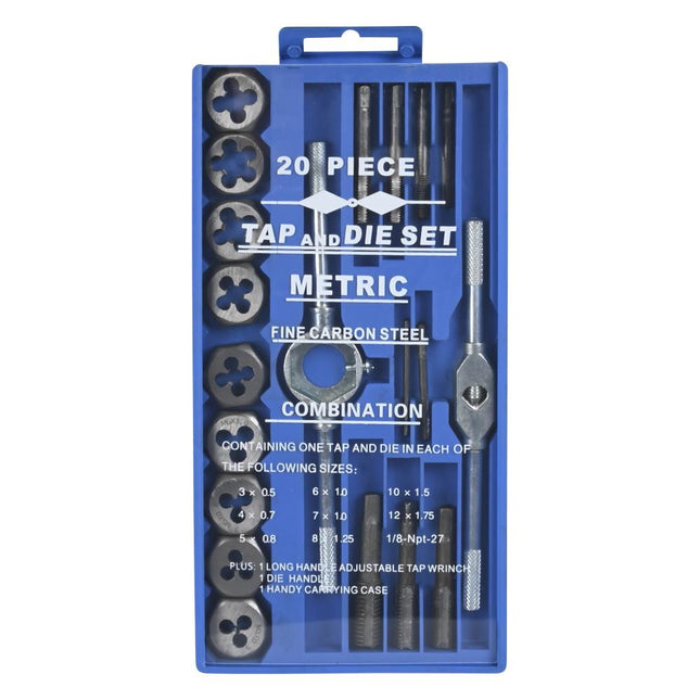 Benson Tap- en Snijset - 20-delig - Metrisch M3 t/m M12 - Inclusief Cassette