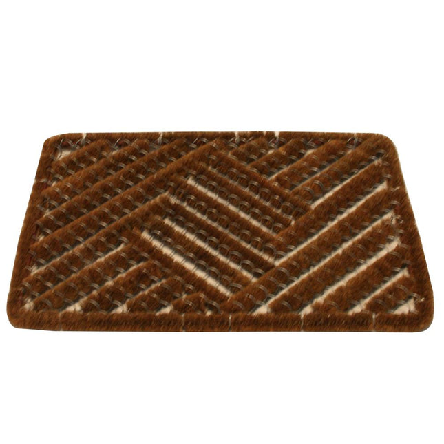 Benson Spiraal Borstelmat - 40 x 60 cm - Kokos & Verzinkt Staaldraad - Bruin