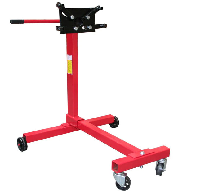 Benson Motorstand – 453 kg (1000 LBS) – 360° Draaibaar – Verstelbaar – Rood
