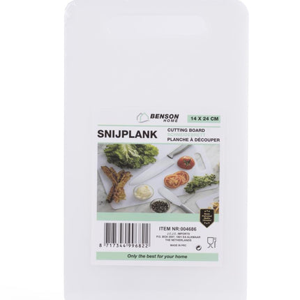 Benson Snijplank Compact - Kunststof - Wit - 23 x 13,5 cm - Vaatwasserbestendig