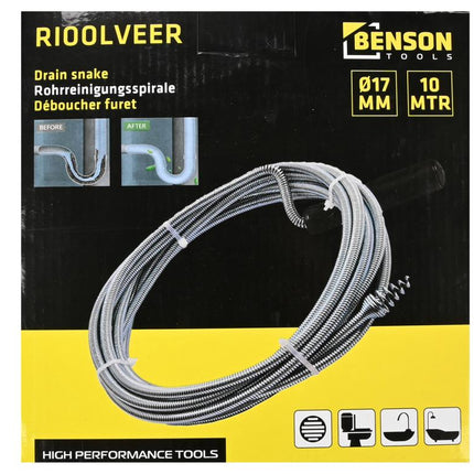 Benson Rioolveer – 10 meter – Voor de Diepste Verstoppingen