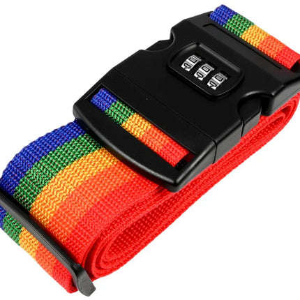 Benson Kofferspanband met Cijferslot - Regenboog - 200 x 5 cm