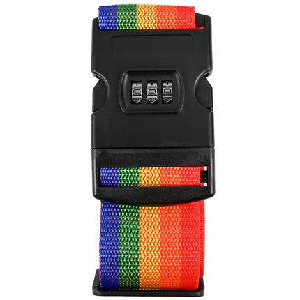 Benson Kofferspanband met Cijferslot - Regenboog - 200 x 5 cm