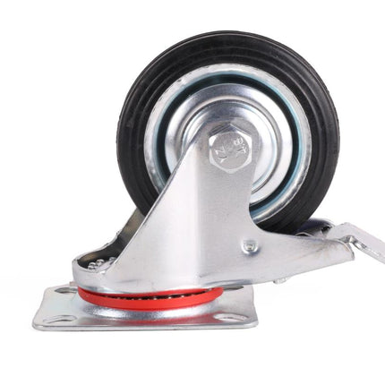 Benson Zwenkwiel met Rem - 75 mm - 40 kg Draagvermogen - Stalen Velg