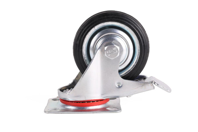 Benson Zwenkwiel met Rem - 75 mm - 40 kg Draagvermogen - Stalen Velg