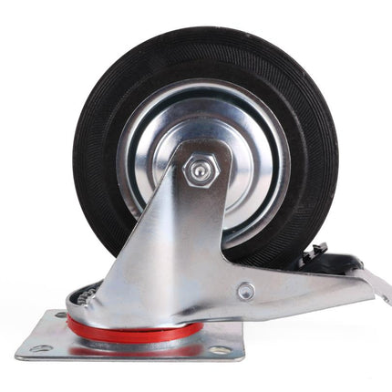 Benson Zwenkwiel met Rem 160 mm - 130 kg - Slijtvast Rubber