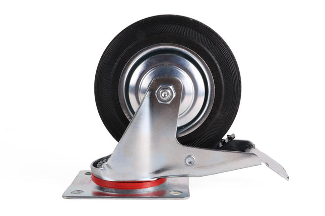 Benson Zwenkwiel met Rem 160 mm - 130 kg - Slijtvast Rubber