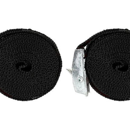 Benson Spanband Set met Snelsluiting – 2,5 Meter – Rood/Zwart – 2 Stuks