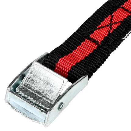 Benson Spanband Set met Snelsluiting – 2,5 Meter – Rood/Zwart – 2 Stuks