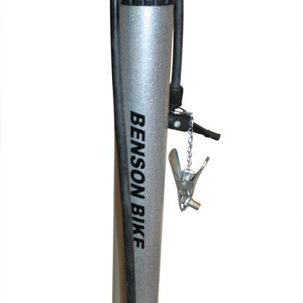 Benson Klassieke Vloerpomp - Analoog - 850 gram - Zilver/Zwart
