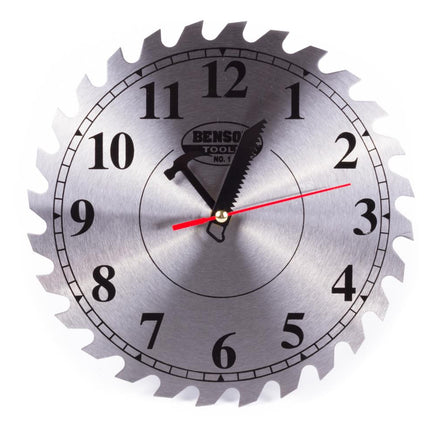Benson Wandklok Cirkelzaagblad - Metaal - Ø 25 cm - Stoer Design