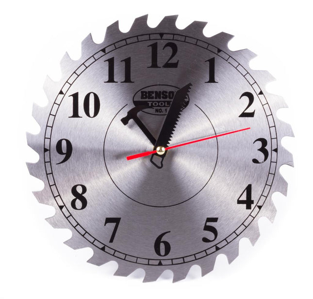 Benson Wandklok Cirkelzaagblad - Metaal - Ø 25 cm - Stoer Design