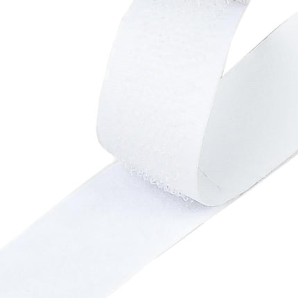 Benson Zelfklevend Klittenband Wit 19 mm - 2 x 1 Meter