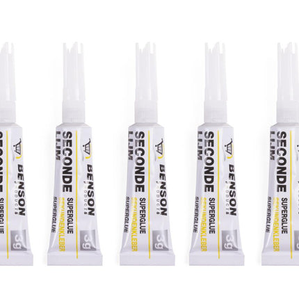 Benson Secondelijm Voordeelset - 5 Tubes à 3 gram - Transparant