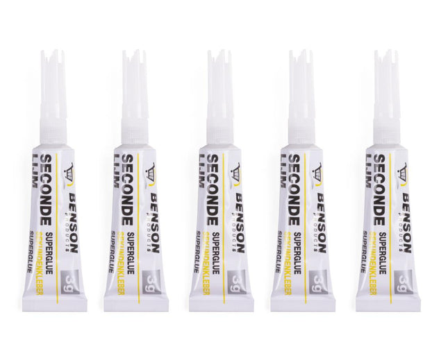Benson Secondelijm Voordeelset - 5 Tubes à 3 gram - Transparant