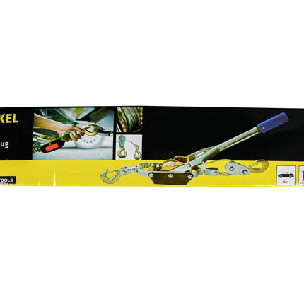 Benson Handtakel – 4 Ton (4000 kg) – 3 Meter Staalkabel – Dubbel Tandwiel
