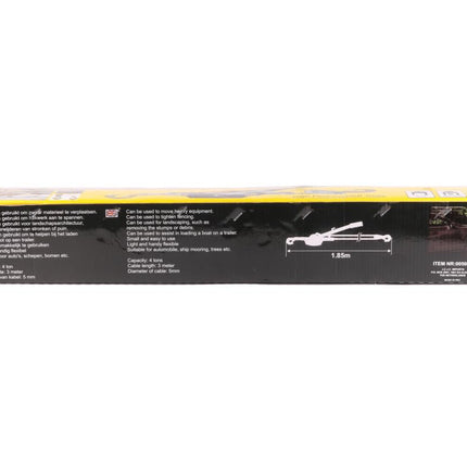 Benson Handtakel – 4 Ton (4000 kg) – 3 Meter Staalkabel – Dubbel Tandwiel