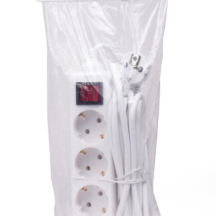 Benson Stekkerdoos met Schakelaar – 4-voudig – 5 meter – Wit