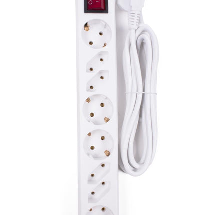 Benson Stekkerdoos met Schakelaar – 8-voudig – 3 meter – Wit