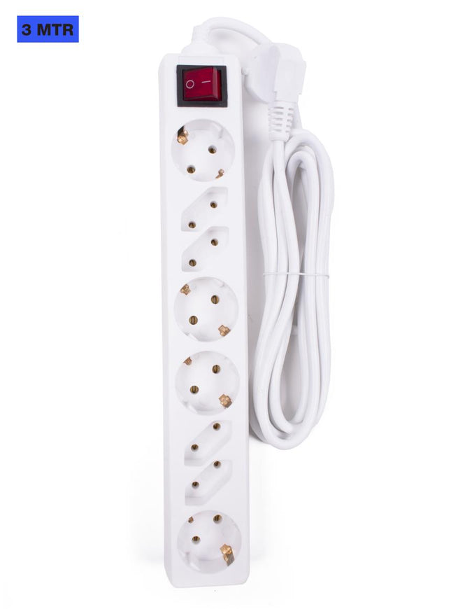 Benson Stekkerdoos met Schakelaar – 8-voudig – 3 meter – Wit