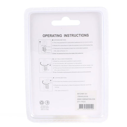 Tri-Circle Cijferhangslot – 40 mm – Staal – 3-Cijferige Combinatie