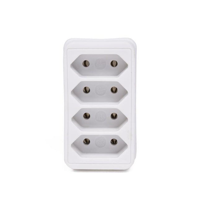 Benson Stekker Quattro – 4-voudige Verdeelstekker – Wit – Compact