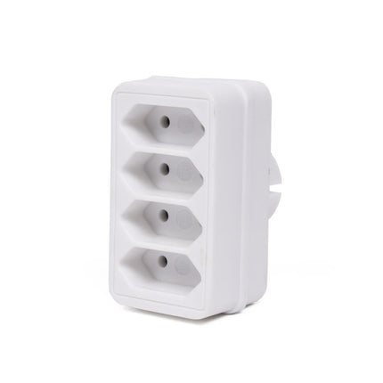 Benson Stekker Quattro – 4-voudige Verdeelstekker – Wit – Compact