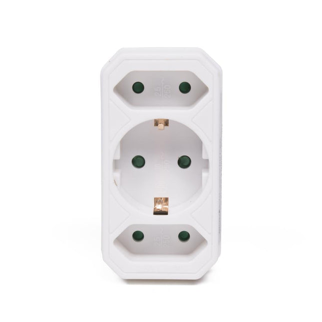 Benson 3-weg Stekkeradapter – Compact & Lichtgewicht – met Randaarde