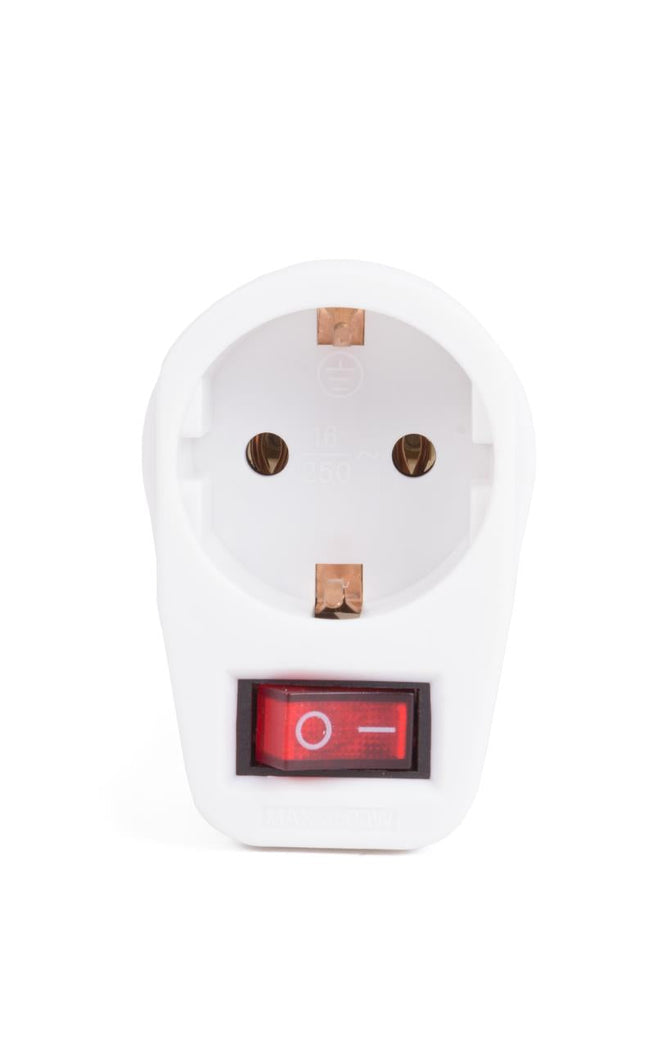 Benson Stopcontact met Schakelaar - Randaarde - 3500 Watt - Wit