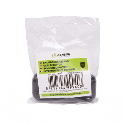 Benson Snoerschakelaar – Zwart – 450 Watt – CE & VDE Keurmerk