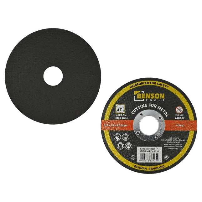 Benson Doorslijpschijven Metaal - Ø 115 mm - 10 Stuks - 1.6 mm