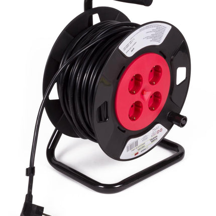 Benson Kabelhaspel – 40 meter – 4 Stopcontacten – Met SchakelaarBenson Kabelhaspel – 40 meter – 4 Stopcontacten – Met Schakelaar