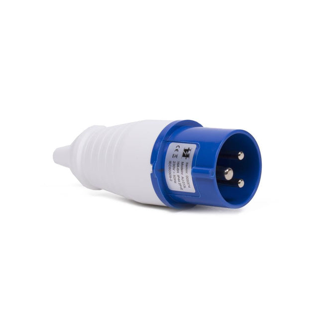 Benson Stekker 16A - 3-polig - Spatwaterdicht - Slagvaste behuizing - Blauw