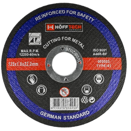 Hofftech Metaal Doorslijpschijf - Ø 125 mm - Ultra Dun (1.0 mm)