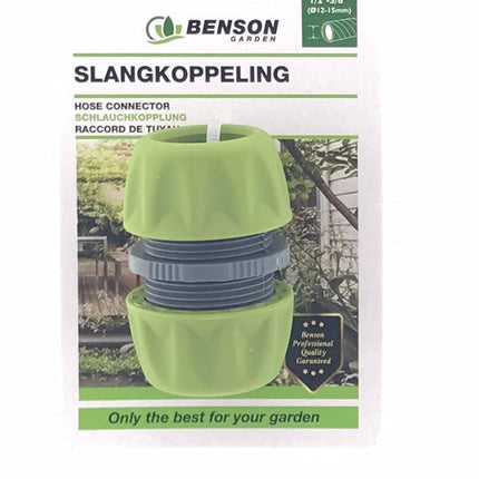 Benson Slangkoppeling - 1/2" tot 5/8" - Soft Grip - Gereedschapsvrij