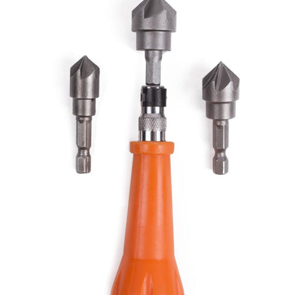 Benson Verzinkboorset met Handvat - 4-delig - 12, 16 en 19 mm