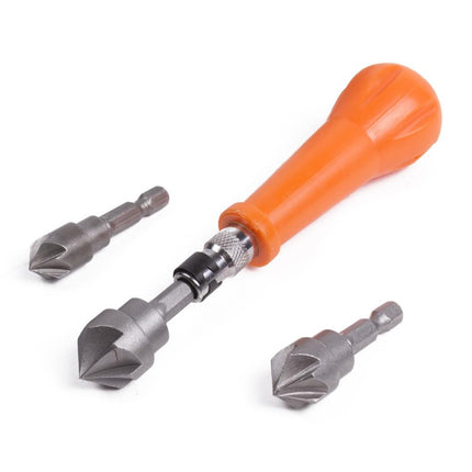 Benson Verzinkboorset met Handvat - 4-delig - 12, 16 en 19 mm