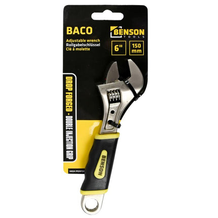 Benson Verstelbare Moersleutel - 150 mm (6") - Softgrip - Met Schaalverdeling
